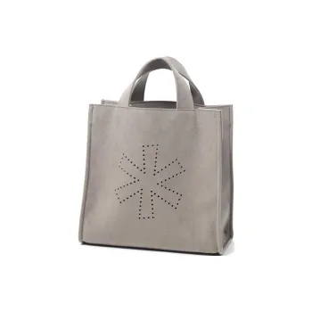 Snow Peak Vegan Leather Tote Bag, Shopping Bag, Handbag Mini Women's Raw Fabric