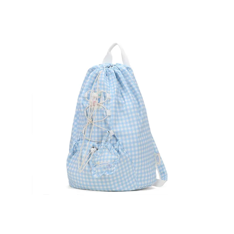VANWALK Nylon Backpack Large Size Women's Starfish Yellow/Island Blue/Mint White-4