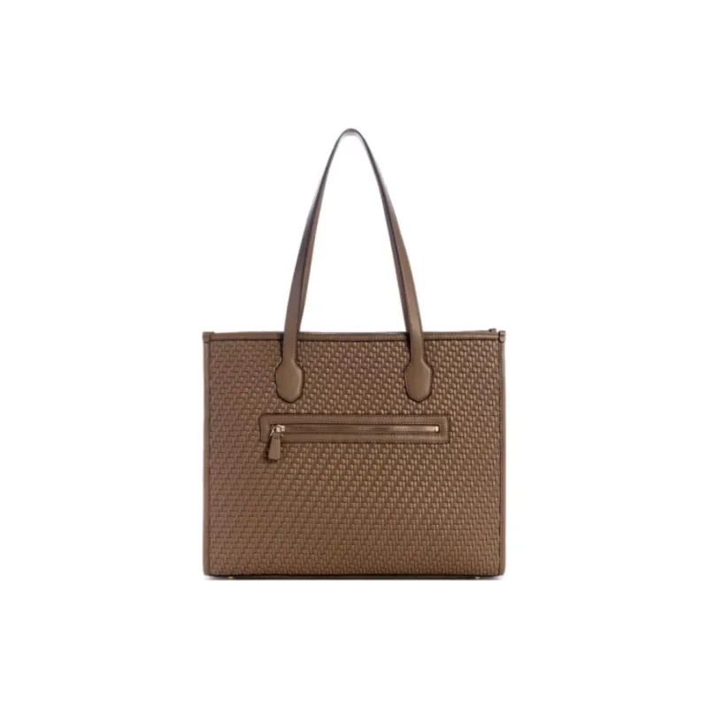 GUESS Artificial Leather Tote Bag, Shopping Bag, Handbag, Shoulder Bag Regular Women's Brown-2