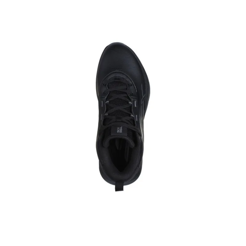 Skechers Anti Slip Wear Resistant Mid Top Basketball Shoes Men's Black-3