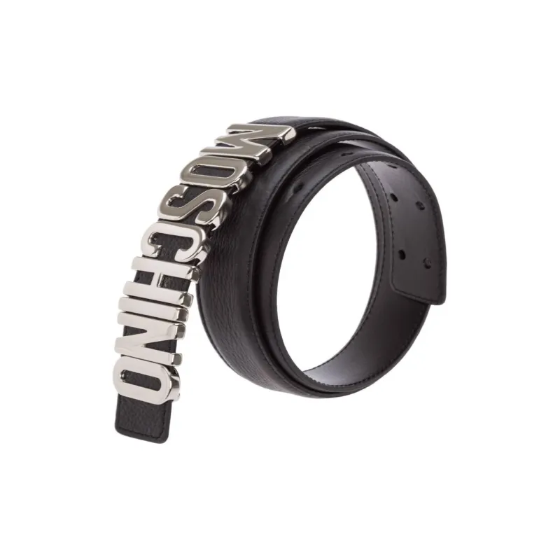 MOSCHINO Logo Lettering Buckle Belt-1