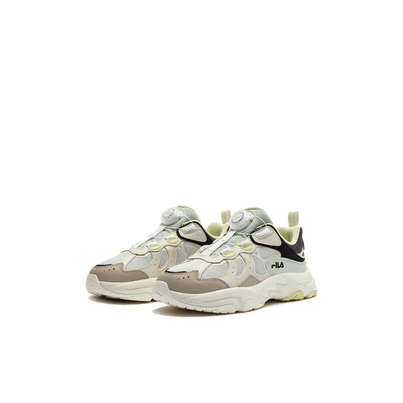 FILA KIDS BOA Anti Slip Wear Resistant Low Top Kids' Running Shoes White Green Kids'-2
