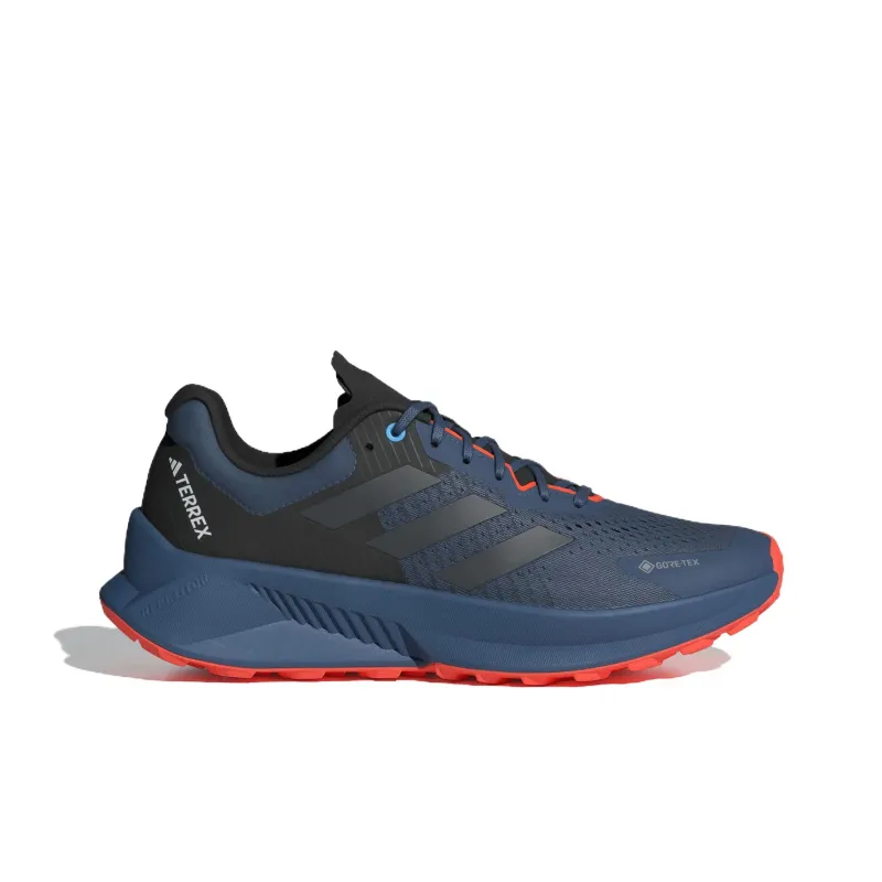 Adidas Terrex Soulstride Flow Anti-Slip Wear-Resistant Low-Top Trail Running Running Shoes Men's Blue-1