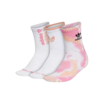 Adidas Colorwash Quarter Mid-Calf Socks Women's 3 Pack