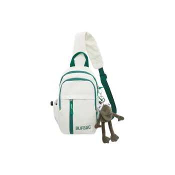 Rainbow Girl Nylon Shoulder Bag Regular Unisex White Green/White Red/Pure Green/Black