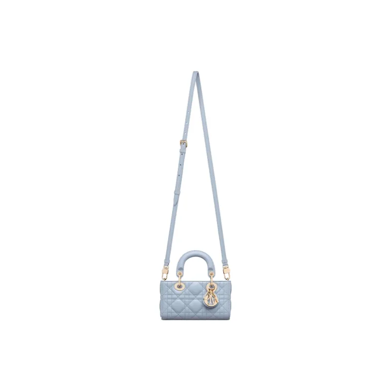 DIOR Lady D JOY Lambskin Shoulder Bag, Crossbody Bag, Handbag Micro Women's Light Blue-2