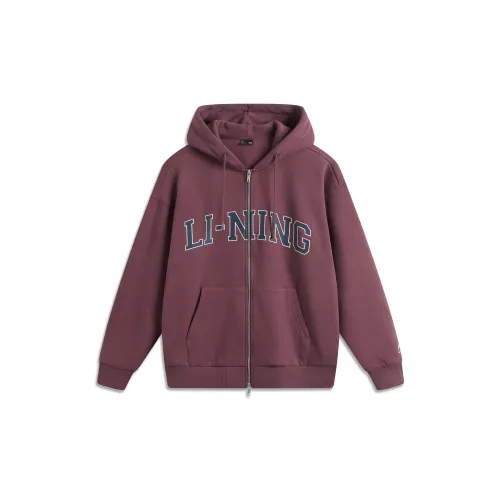 LINING Sports Life Collection Sweatshirts Unisex Dark Red Purple