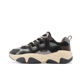 QIAODAN Wilder Height Increasing Wear-Resistant Slip-Resistant Low-Top Casual Shoes Men's Black Gray