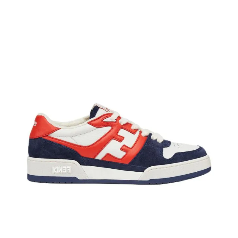 FENDI Match Navy Red Suede Women's-1