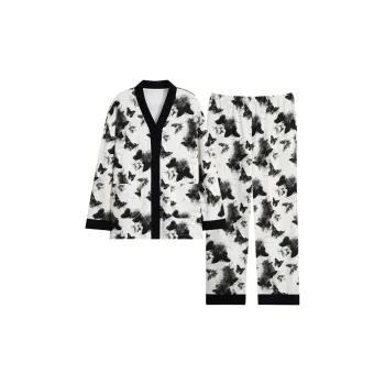 MIIOW Trend Party Series Pajama Set Women's Black White