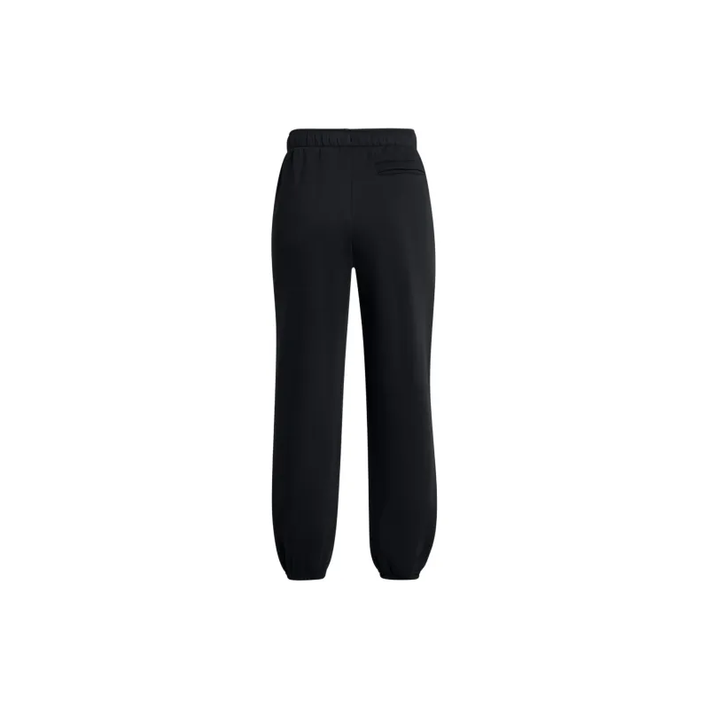 Under Armour IconWordmark Fleece Oversized Knitted Sports Pants Women's Black-1
