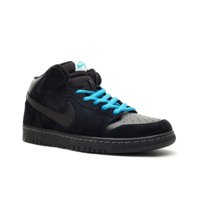 Nike Dunk SB Anti Slip Wear Resistant Mid Top Skateboard Shoes Men's Black-2