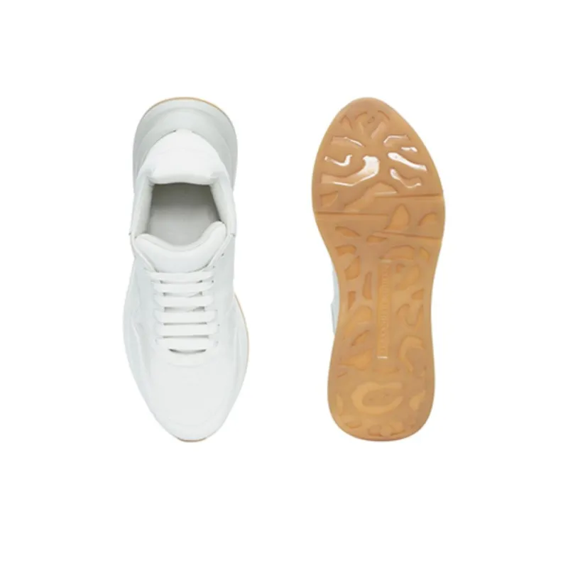 Alexander McQueen Sprint Runner Low Top Running Shoes Women's Milk White-4