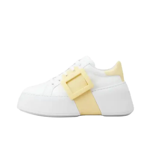 buy Vivier Viv' Skate Low-Top Casual Shoes Women's White Yellow
