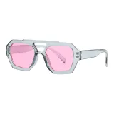 Gray Frame with Pink Lens