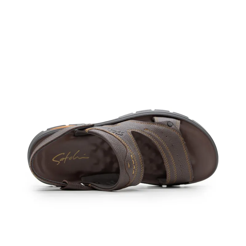 Satchi Beach Sandals Men's Brown-3