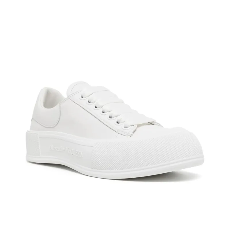 Alexander McQueen Deck Skate Plimsoll Shoes 'White' Women's-1