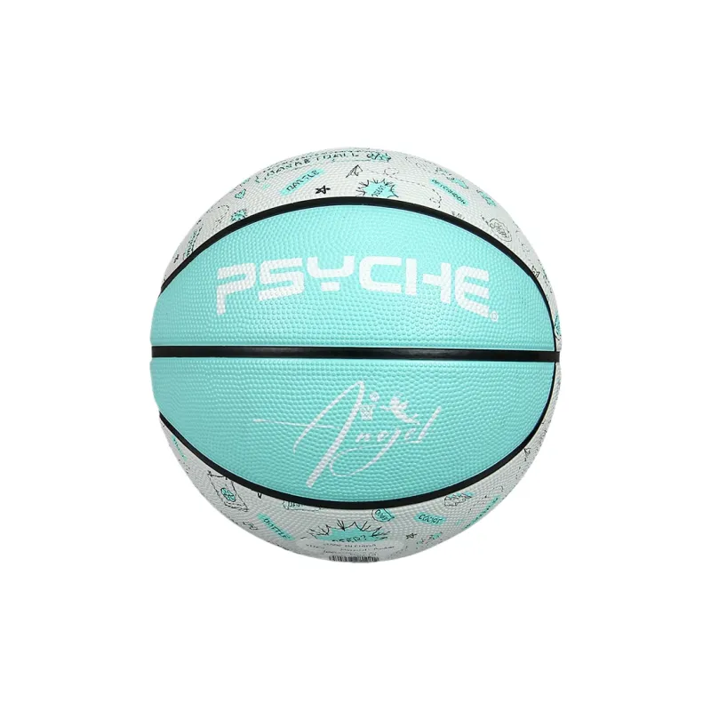 PSYCHE Rubber Basketball Mint Green Size 5 Training Kids'-1