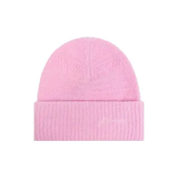 GANNI Logo Embroidered Turn-Up Brim Beanie