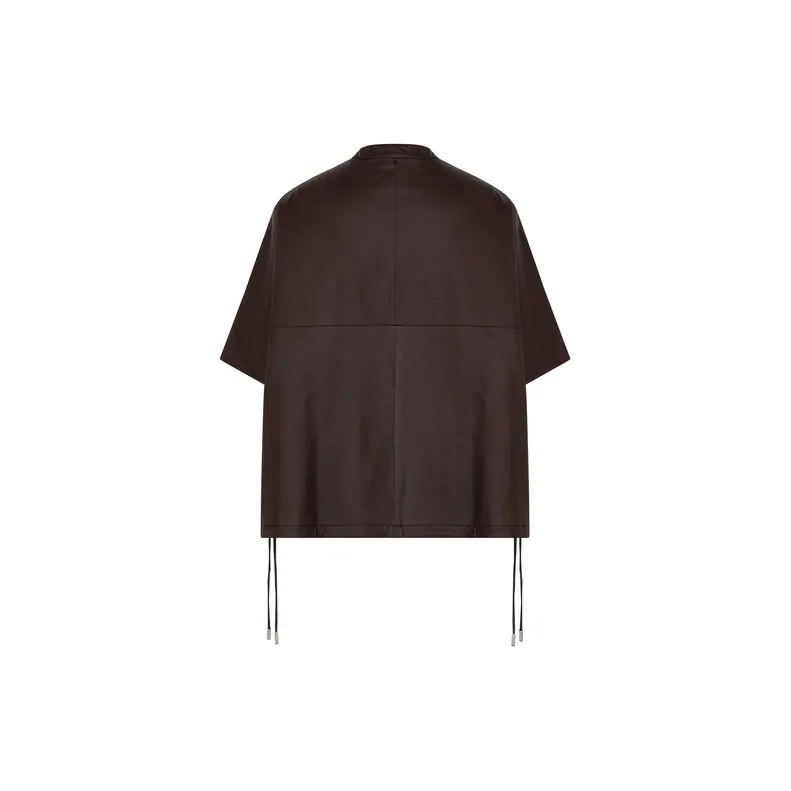MEIYANG Leather Jackets Women's Red Coffee-1