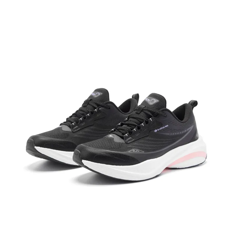 QIAODAN Rain Swallow 4.0 Running Shoes Women's Low Top Black/Light Purple Blue-2