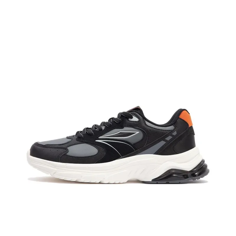 361° Wear resistant And Lightweight Low Top Casual Shoes Men's Obsidian Black Smoke Gray-0