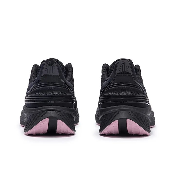 361° Anti Slip Wear Resistant Low Top Casual Running Shoes Women's Black Pink-3