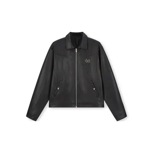 DICETINY Leather Jacket Unisex Black