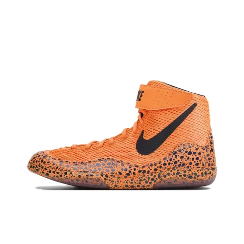 Nike Inflict Anti Slip Wear Resistant High Top Training Shoes Unisex Orange