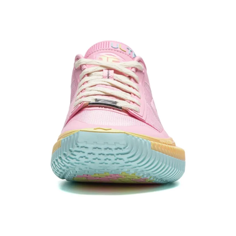 LiNing Slip-Resistant Breathable Low-Top Basketball Shoes Men's Phoenix Blossom Pink-4