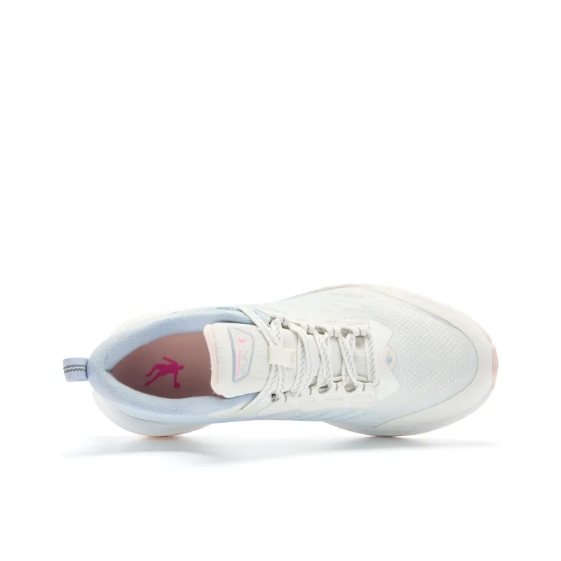 QIAODAN Rain Swallow 4.0 Running Shoes Women's Low Top Ivory/Rain Blue-3