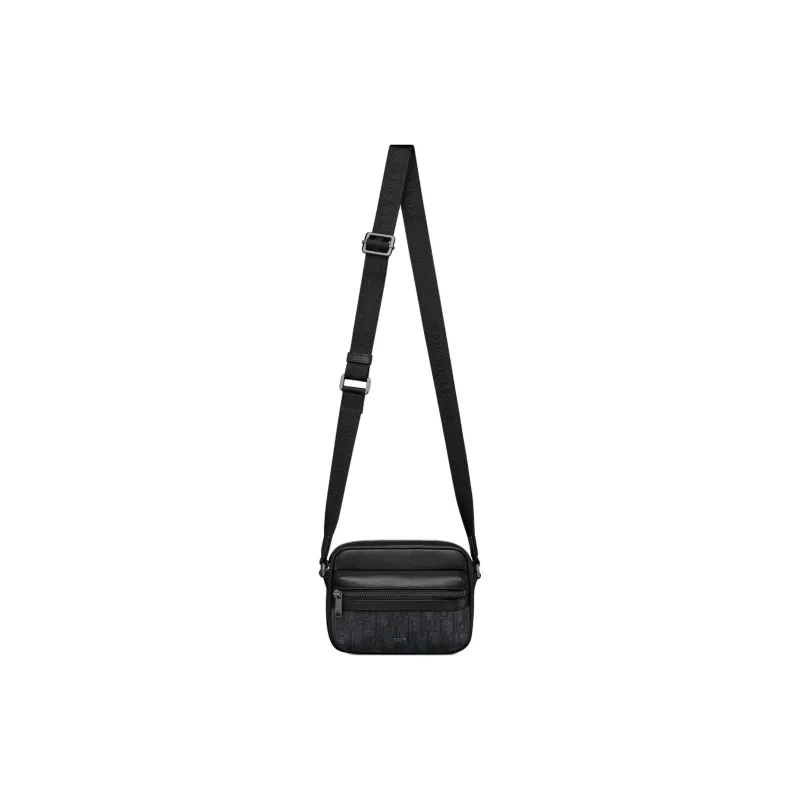DIOR Oblique Jacquard Canvas Shoulder Bag Crossbody Bag Mini Men's Black-1