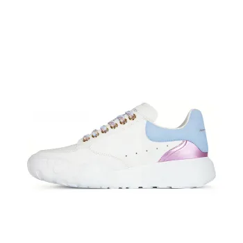 Alexander McQueen Court Trainer Casual Shoes Women's Low Top White/Blue/Purple