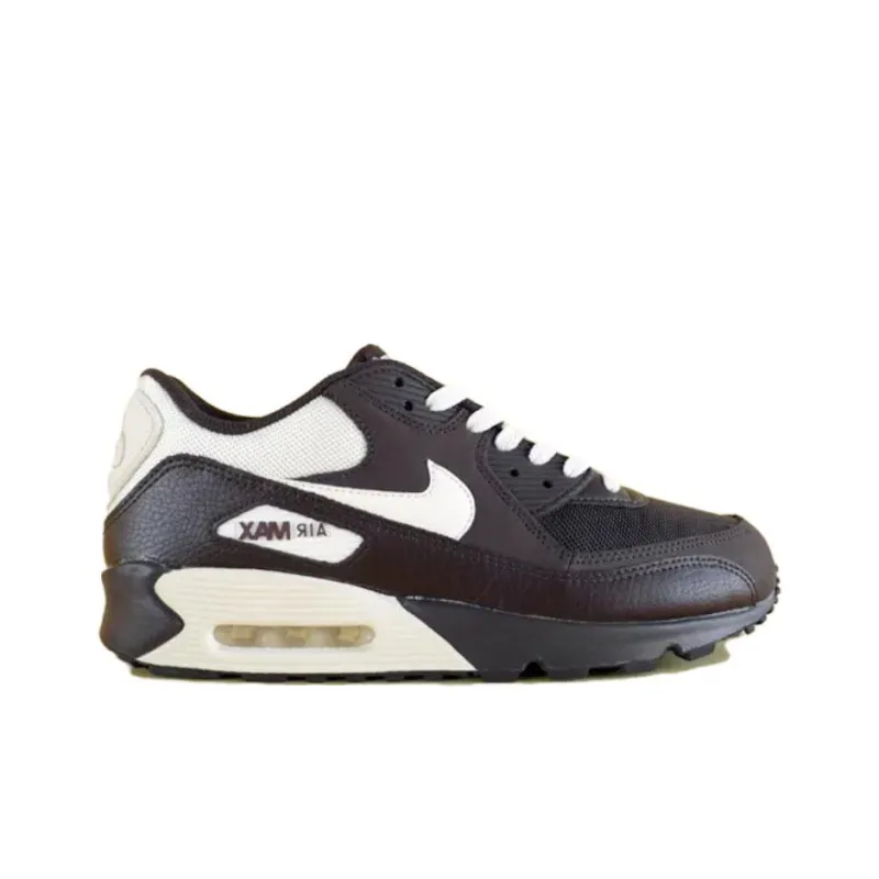 Nike Air Max 90 Anti Slip Wear Resistant Low Top Casual Running Shoes Unisex Dark Brown-1