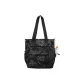 Black Shoulder Bag with White Duck Charm
