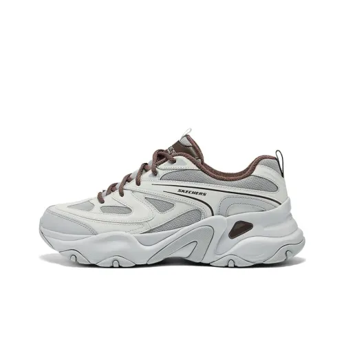 Skechers DLITES Wear Resistant Slip Resistant Low Top Chunky Sneakers Men's Gray
