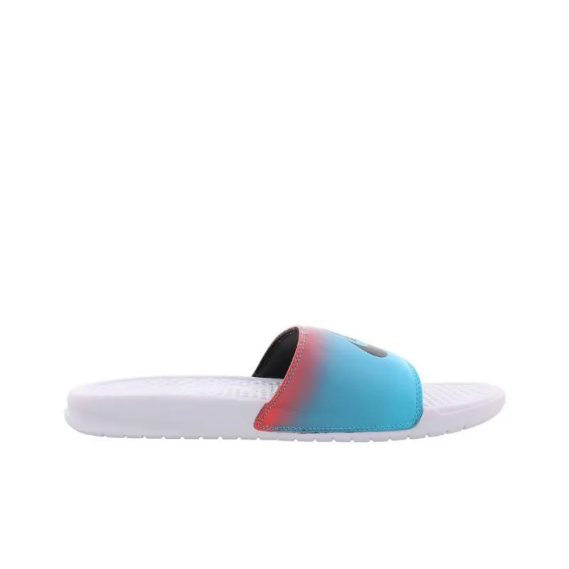 Nike Benassi JDI Slip-Resistant Abrasion-Resistant Slide Slippers Men's White Blue-2