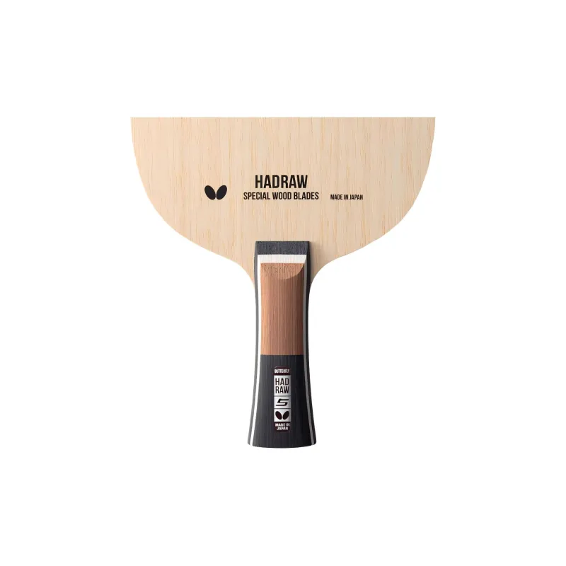 Butterfly 5 Collection All Wood Ping Pong Paddles Fast Attack Suitable Playing Style Unisex Shakehand Grip Brown Black-4