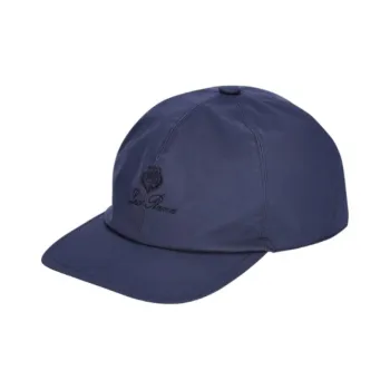 Loro Piana Nylon Baseball Caps Men's Marine Blue