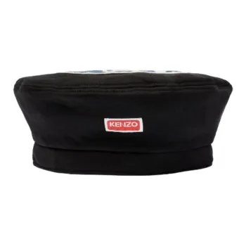 KENZO 100% Cotton Berets Women's Black