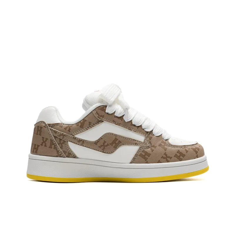 OAOQ Wear-resistant And Lightweight Low-Top Casual Shoes Unisex Light Moon-26