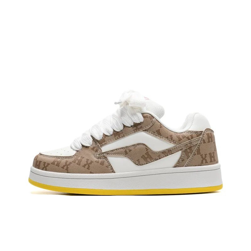 OAOQ Wear-resistant And Lightweight Low-Top Casual Shoes Unisex Light Moon-22
