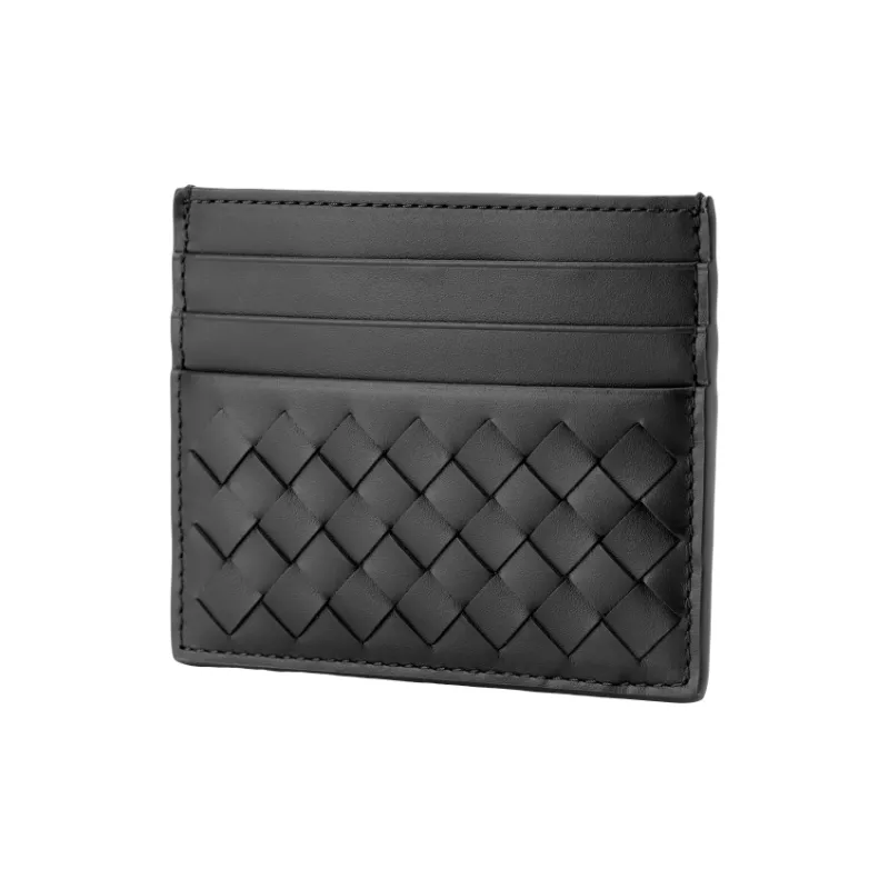 Bottega Veneta Intrecciato Card Case Black-3