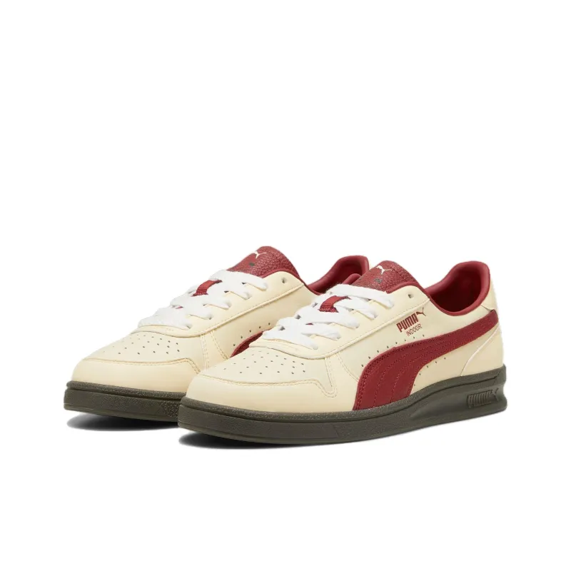 PUMA INDOOR Anti Slip Wear Resistant Low Top Training Shoes Men's Beige Red-2
