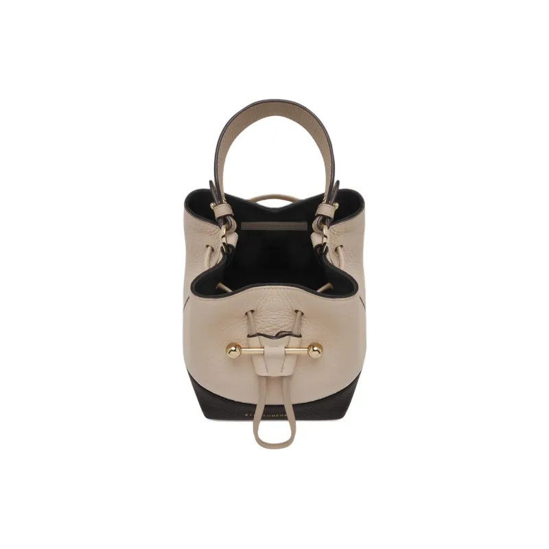 Strathberry Grained Calfskin Handbag Shoulder Bag Crossbody Bag Women's Black/White Wheat-3