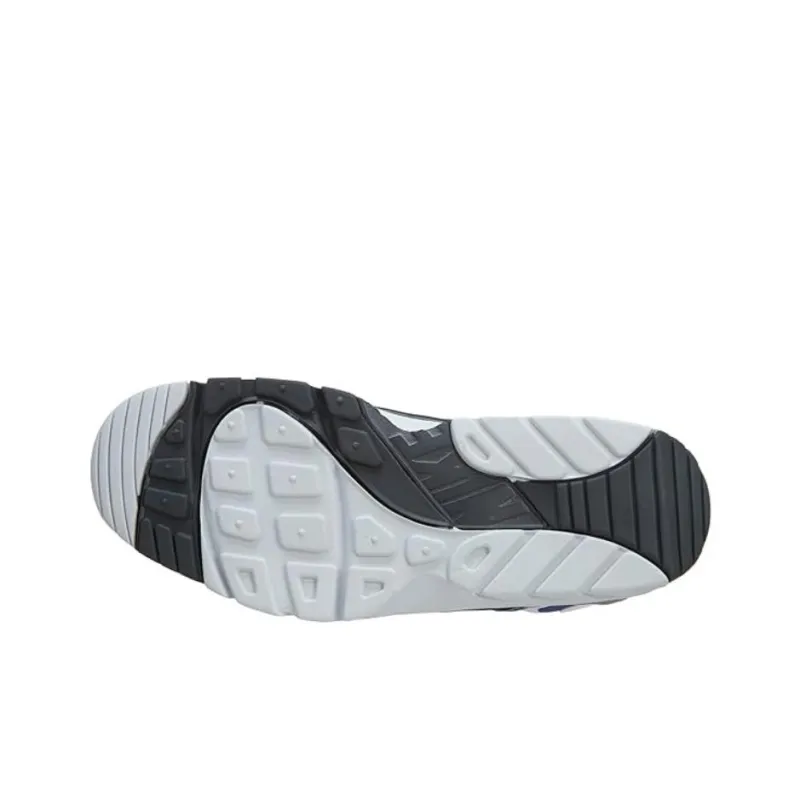 Nike Air Trainer Huarache Anti Slip Wear Resistant Low Top Vintage Basketball Shoes Men's White Blue-6