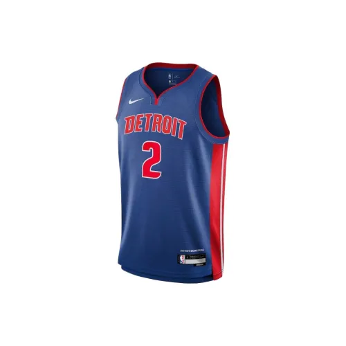 Nike X NBA Detroit Pistons Basketball Jerseys Men Blue