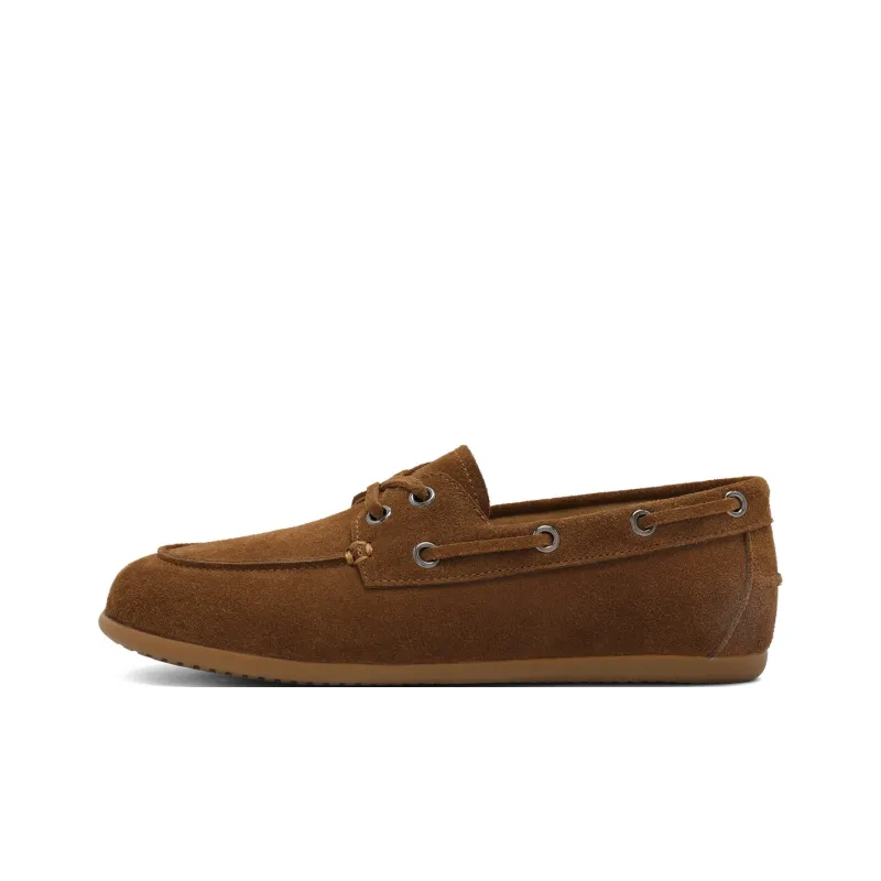 BELLE Boat Shoes Women's Brown Beige-0