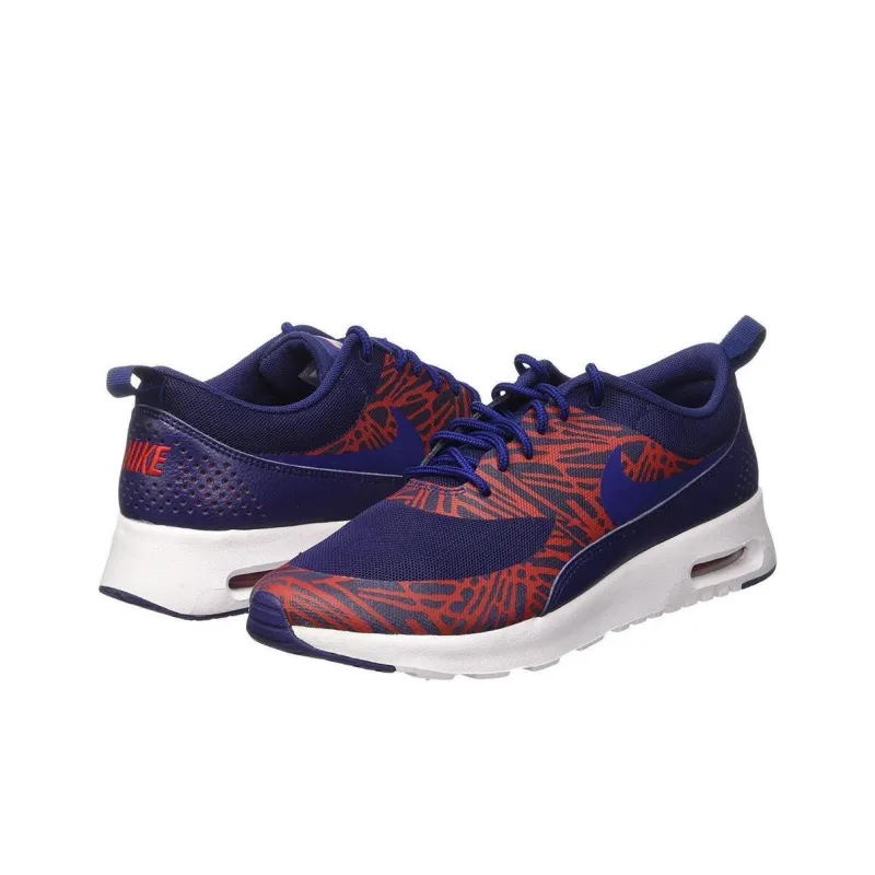 Nike Air Max Thea Anti-Slip Wear-Resistant Low-Top Casual Running Shoes Women's Blue Red-3