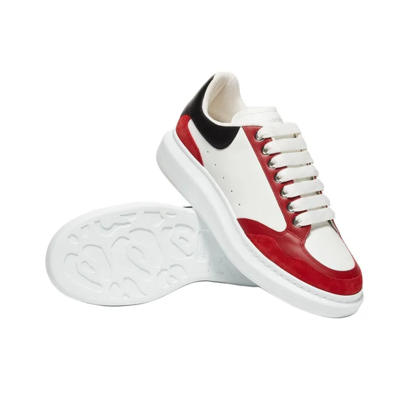 Alexander McQueen Cushioning Anti-Slip And Wear-Resistant Low-Top Casual Shoes Men's White Red-4